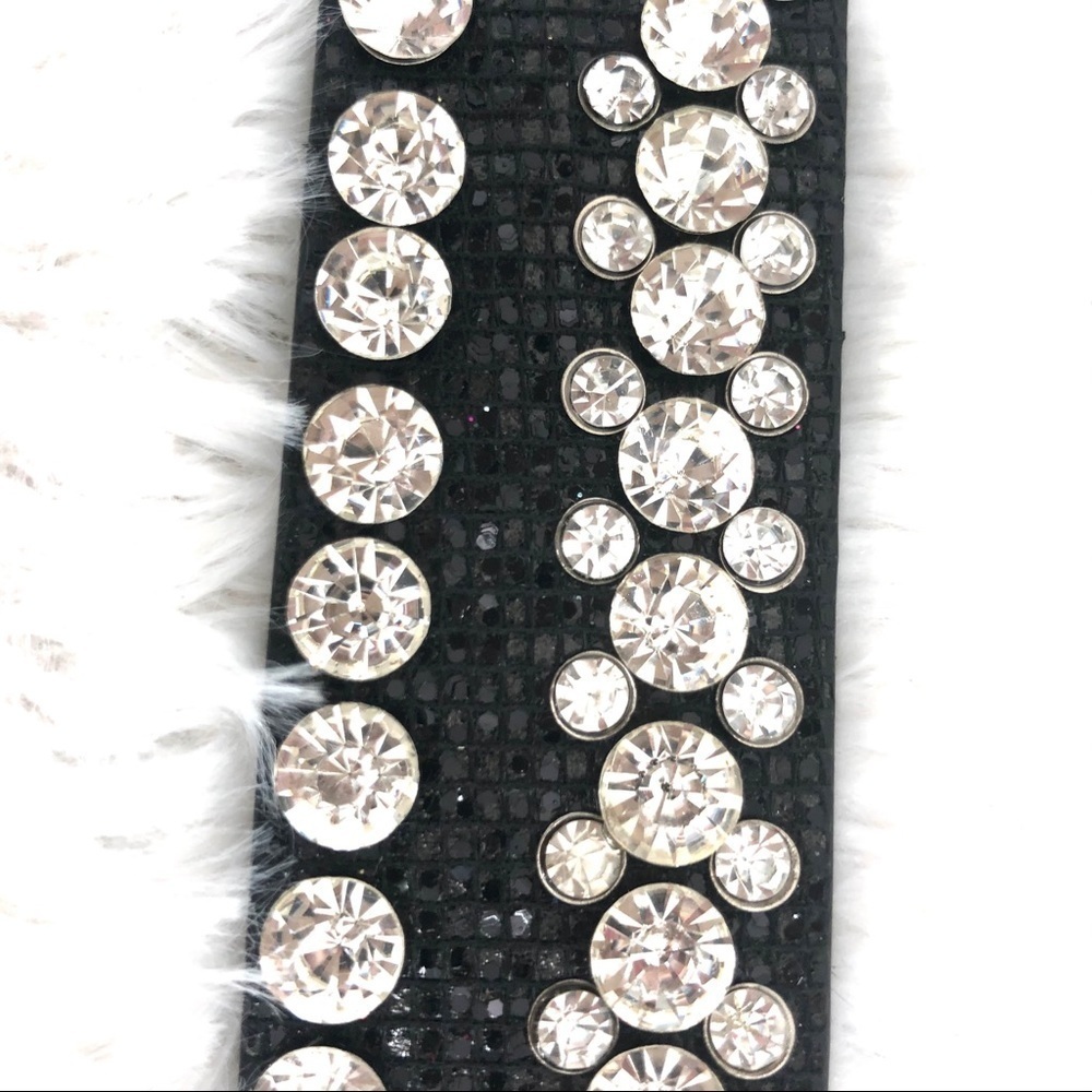 Black Leather & Rhinestone Belt - BLING - Picture 11 of 12